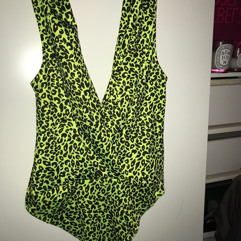 80s leopard body suit